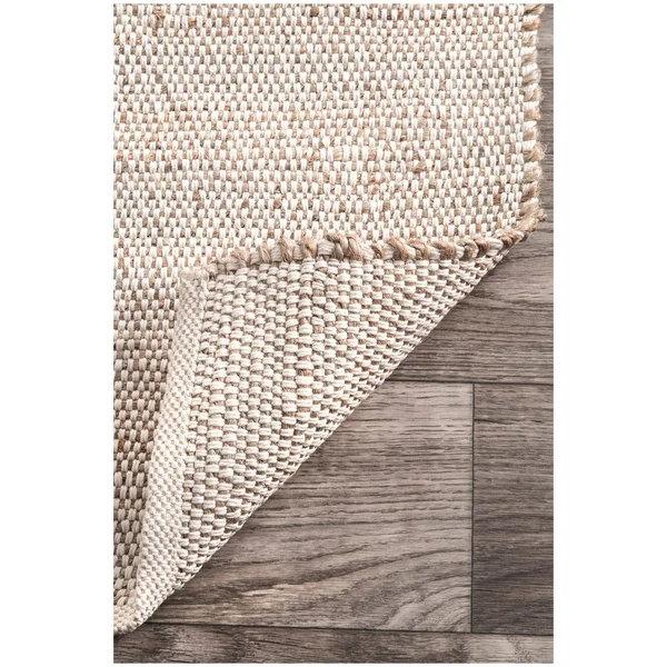 nuLOOM Solid Elfriede Natural 3& x 5& Area Rug