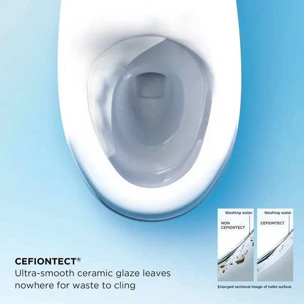 Toto Drake Two-Piece Elongated Dual Flush 1.6 and 0.8 GPF Universal Height Dynamax Tornado Flush Toilet with CeFiONtect, Coloni