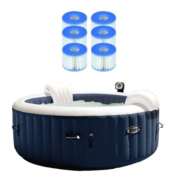 Intex Pure Spa Inflatable Hot Tub w/ Type S1 Easy Set Filter Cartridges (6 Pack)