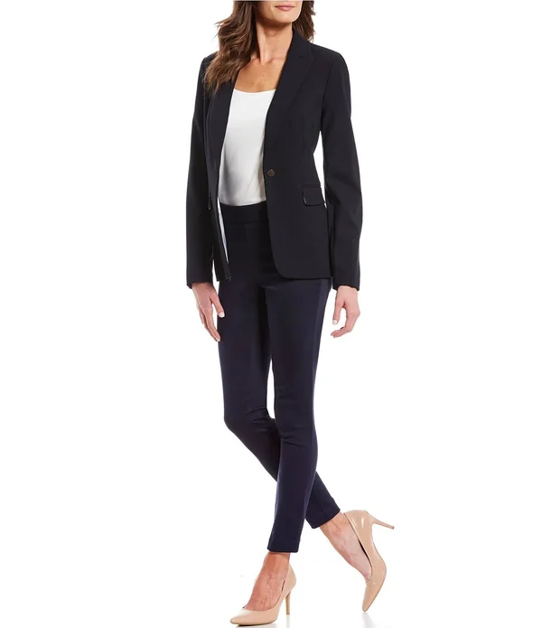 Calvin Klein Women's 1 Button Jacket, Black, 14