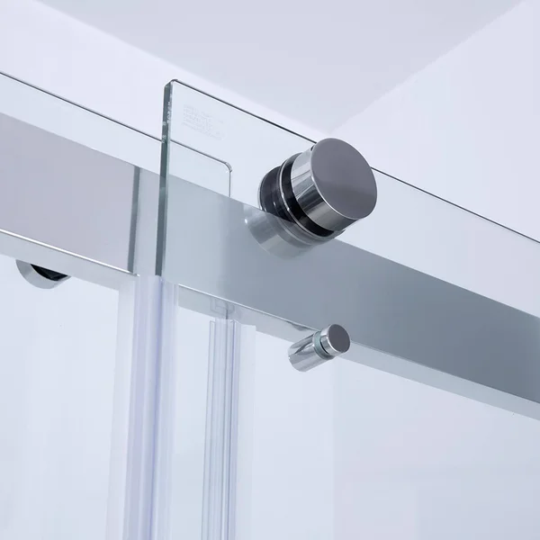 Vinnova Spezia Double Sliding Frameless Tub DOOR - Matte Black, 60x22 W x 58x22 H
