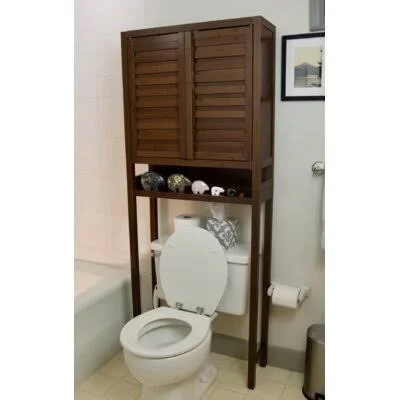 Mel 26x22 W x 65x22 H x 10x22 D Solid Wood Over-The-Toilet Storage Bay Isle Home Finish: Matte