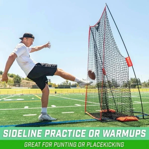 Gosports Football 7& x 4& Kicking Net - Sideline Practice for Punting or Place Kicks - Ultra-Portable Design