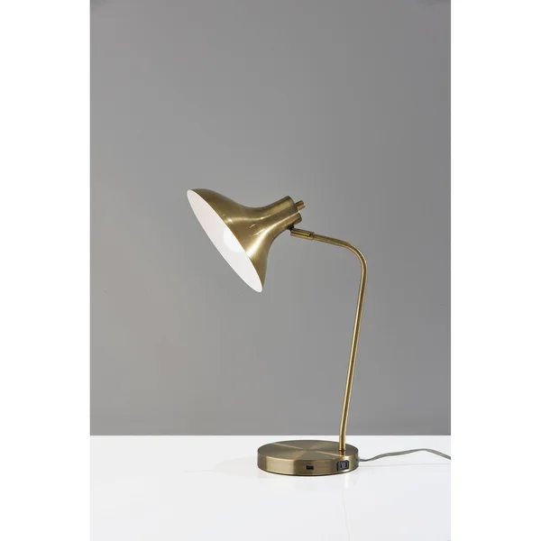 Adesso Cleo Desk Lamp - Brushed Steel