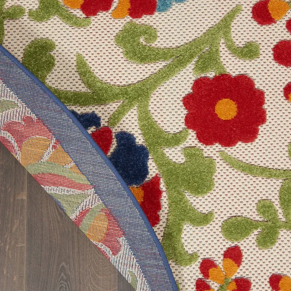 Nourison Aloha ALH17 Area Rug, Multicolor, 5&3x22 Round