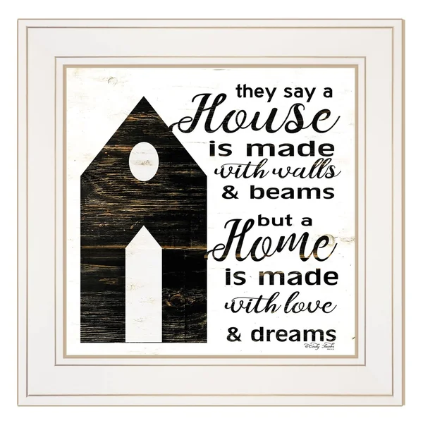 A Housee by Cindy Jacobs - Ready to Hang Framed Print, White Frame