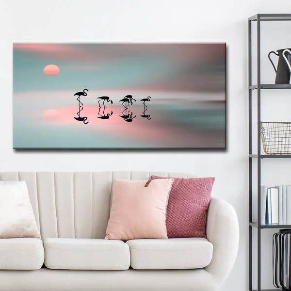 Ready2HangArt Family Flamingos Canvas Wall Art