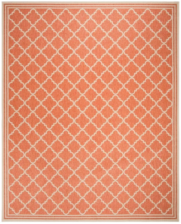 Safavieh Linden Quatrefoil Area Rug Rust, Creme, Size: 9 x 12 ft.