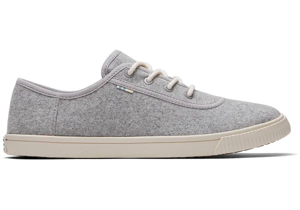 Toms Women's Carmel Shoes Drizzle Grey Felt 7.5