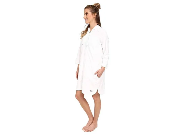Speedo Aquatic Fitness Zip-Up Cover-Up Dress - White M