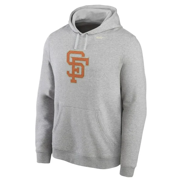 Nike Cooperstown Patch Club (MLB San Francisco Giants) Men's Pullover Hoodie in Grey - Size: Medium, NKNFBUQ-SF3