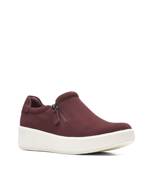 Clarks Layton Step Women's Shoes Burgundy Suede : 9.5 D - Wide