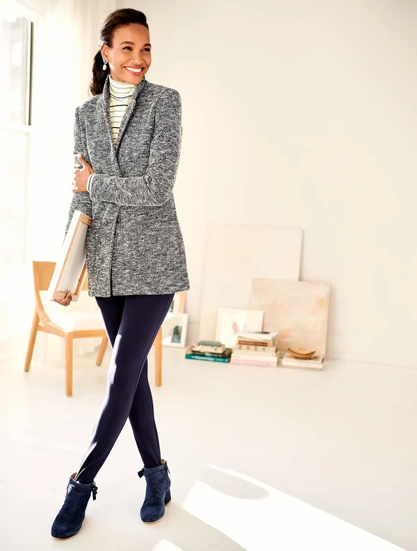 Plus Size - Talbots Soho Leggings - Ponte - Blue - 16