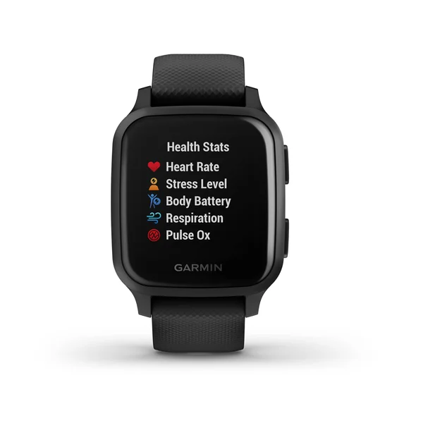 Garmin Venu Sq Music GPS Fitness Smartwatch and Included Wearable4U 3 Straps Bundle (Blue/Pink/Red, Light Sand/Rose Gold 010-024