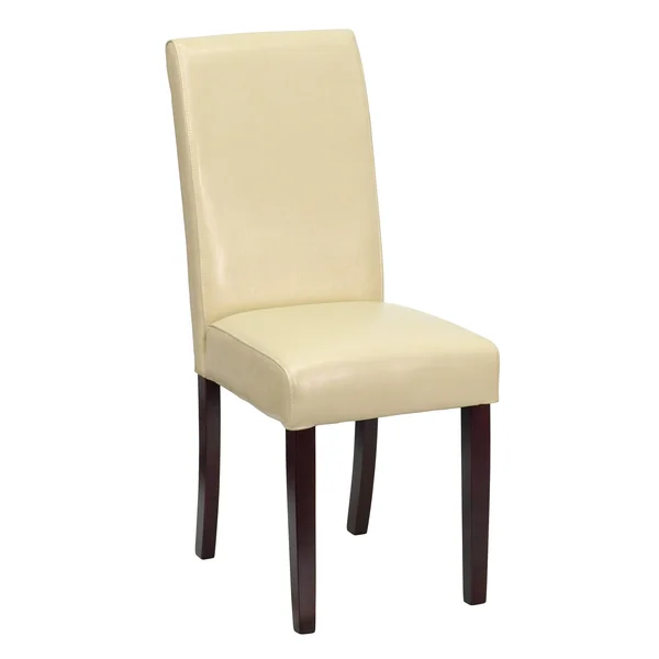 Porch & den Stonehurst Ashton Leather and Mahogany Parsons Dining Chair (Brown)