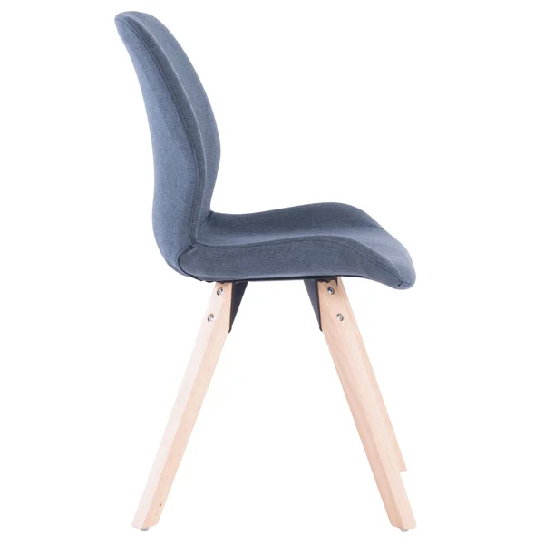 Porthos Home Modern Dining Chair with Rubberwood Dowel Legs, Set of 2 (Blue)