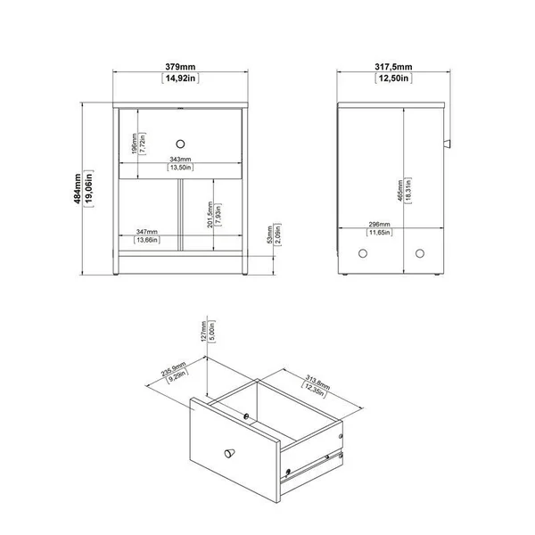 Home Square 4 Piece Bedroom Set in White - 2134882-PKG