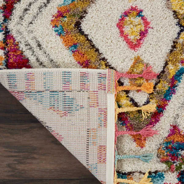 Nourison Moroccan Casbah MCB02 Ivory/Multicolor Area Rug - 5&3x22 x 7&9x22