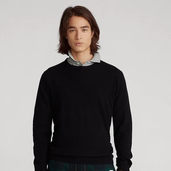 Polo Ralph Lauren Men's Washable Cashmere Sweater - Black - Size XX Large