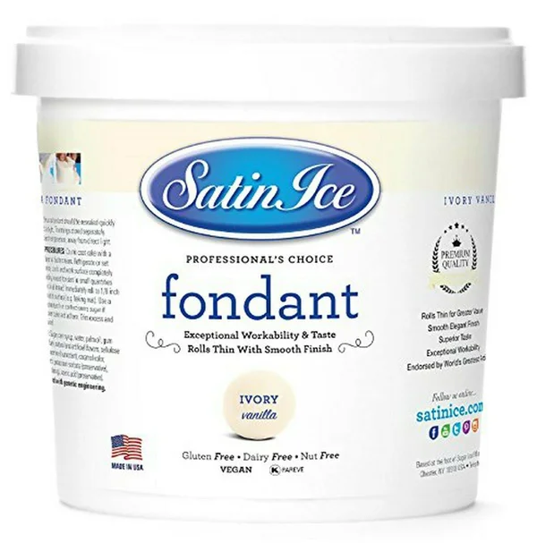 Satin Ice Rolled Fondant Icing Ivory 20 Pounds