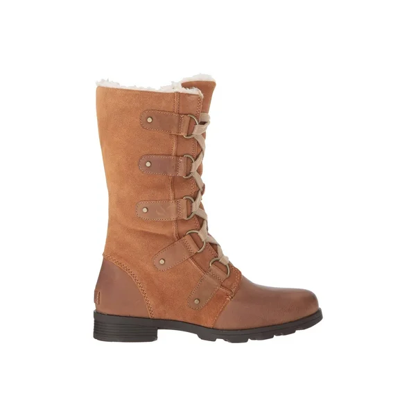 Sorel Women's Emelie Lace-Up Waterproof Boots - Major/Black Waterproof Leather/Suede, 7.5