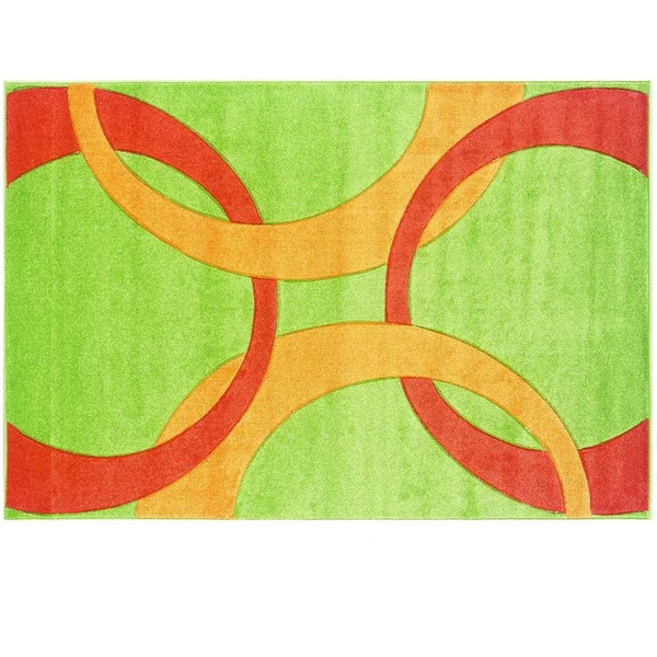 Linon Corfu Collection Lime/ Goldenrod Area Rug (8' x 10'3)
