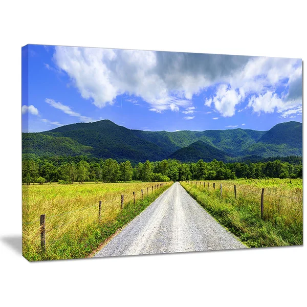 Design Art &Sparks Lane in Cades Cove& Photographic Print on Wrapped Canvas, Green