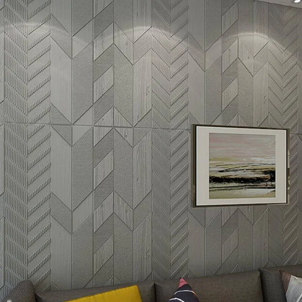 Premium Peel and Stick 3D Embossed Form Wall PANEL - 28x22x28x22/pc - LightGrey - 50pc