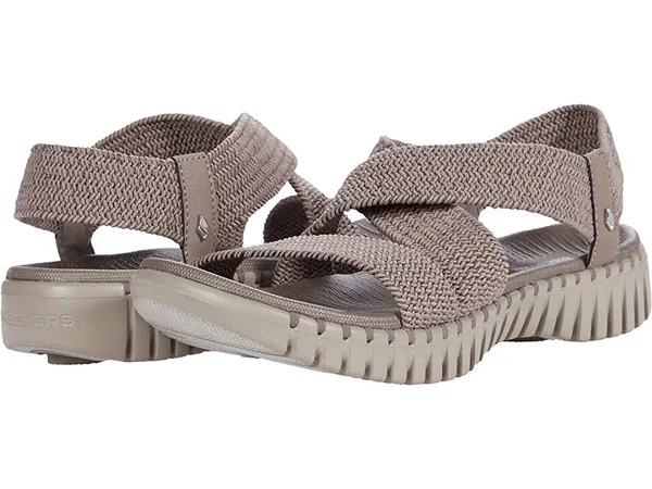 Women's Skechers GOwalk Smart Hidden Shore Strappy Sandal, Adult, Size: 7, Dark Taupe