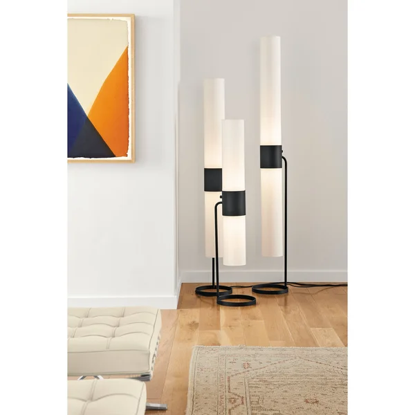 Room & Board - Modern Cedric Floor Lamp 48H in Graphite White