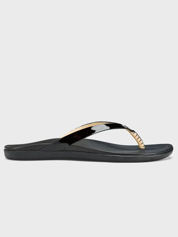 Olukai Ho&opio Leather Black/Black - Black/Black, 6