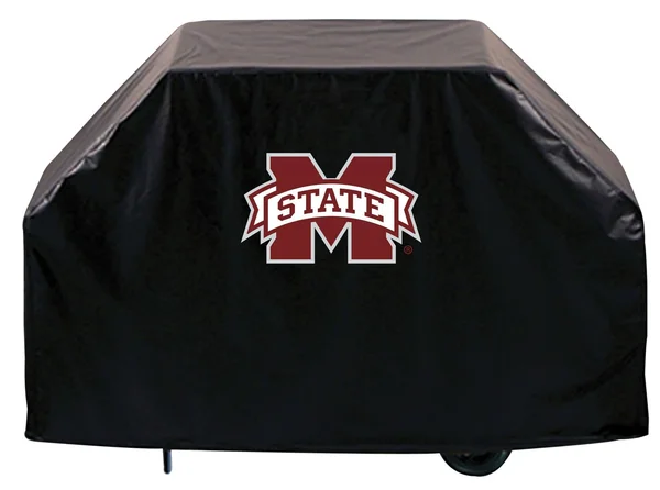 Mississippi State Bulldogs HBS Black Outdoor Heavy Vinyl BBQ Grill Cover (60x22)