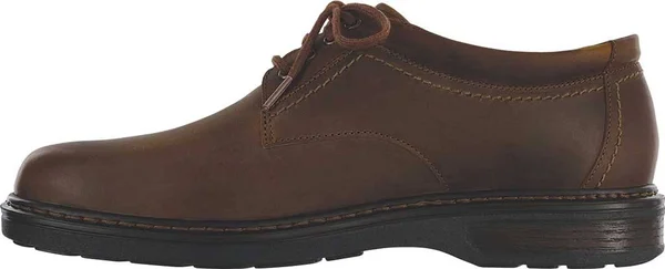 Men's SAS Aden Plain Toe Oxford Brown Leather 9 W