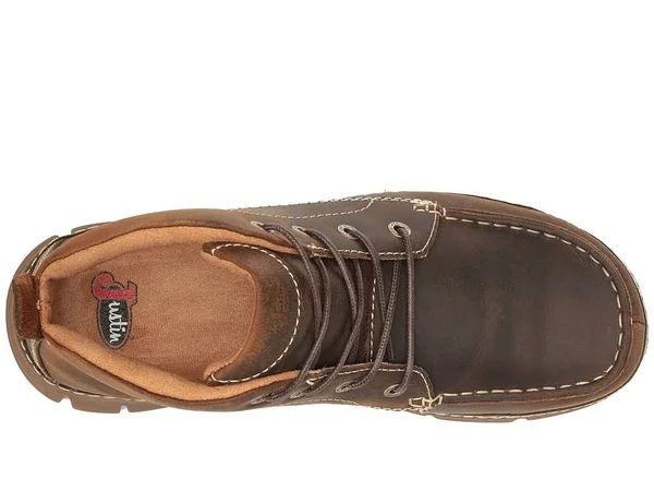 Justin Men's Tobar Brown 5x22 Lace-Up Work Boots - Steel Toe
