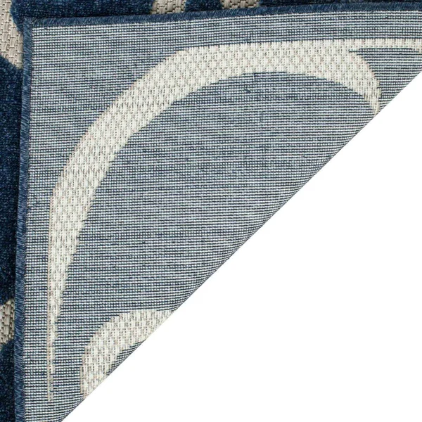 Safavieh Cottage Cot927b 5&3x22 x 7&7x22 Navy, Creme Rug