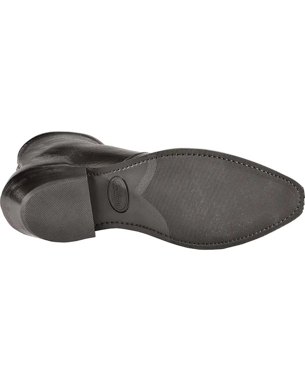 Abilene Men's Western Wingtip Zipper Boot - 6445s - Size: 11.5, Black