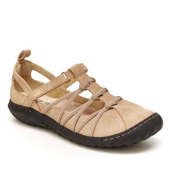 Women's Jambu JBU Juliet Vegan Closed Toe Sandal, Size: 7.5, Beige