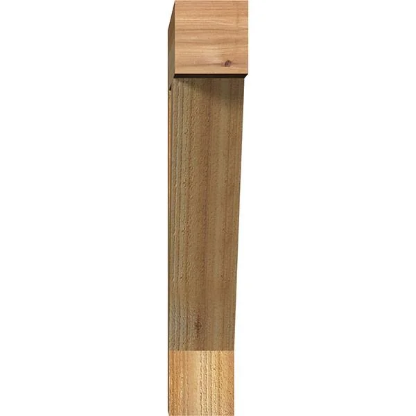 Ekena Millwork BKT04X20X24TRA05RWR 4x22W x 20x22D x 24x22H Traditional Block Rough Sawn BRACKET - Western Red Cedar