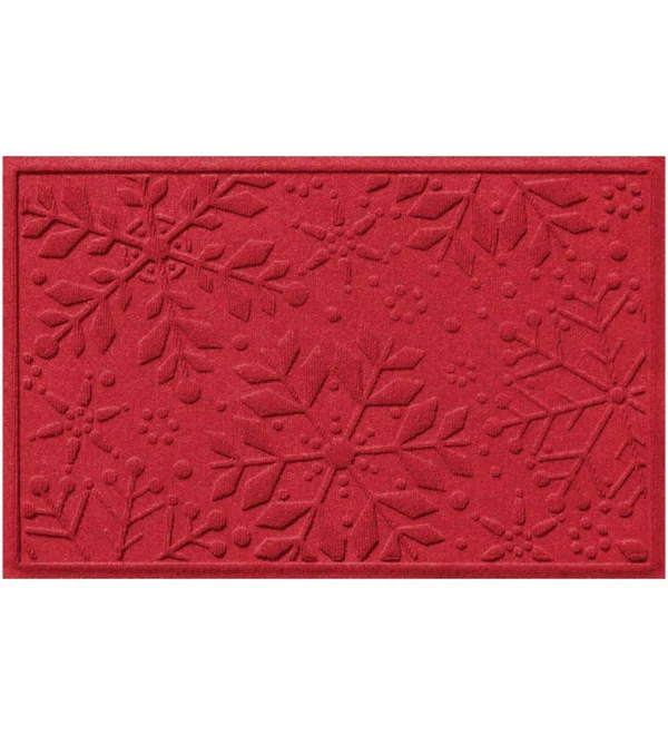Absorbent Waterhog Snowflake or Merry Christmas Doormat