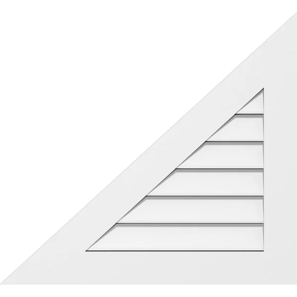 Ekena Millwork GVPRL28X2801SF 28x22W x 28x22H Right Triangle Left Side Surface Mount PVC Gable Vent 12/12 Pitch: Functional, w
