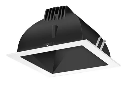 RAB NDLED6S-80Y-B-W - Finishing SC 6x22 Square 3000K LED 80 Degrees Black Cone White Ring