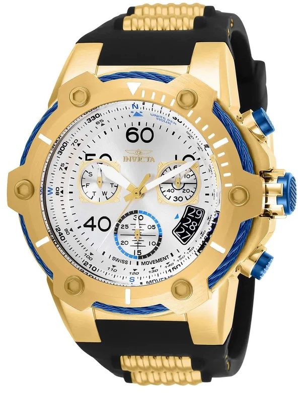 Invicta Men's 25872 Bolt Quartz Chronograph Silver Dial Watch