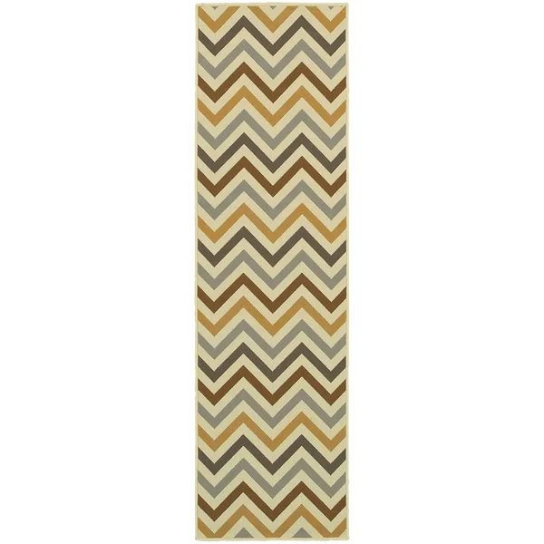 Oriental Weavers Riviera 4593A Ivory Area Rug 7&10x22 x 10&10x22