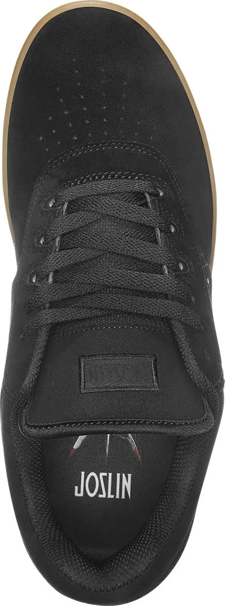 Etnies Joslin Skate Shoes Men's - Black, Black/Black/Gum, 12