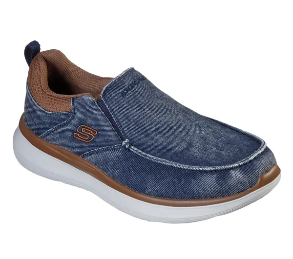 Skechers Men's Delson 2.0 - Larwin Sneakers - Navy, 7.5