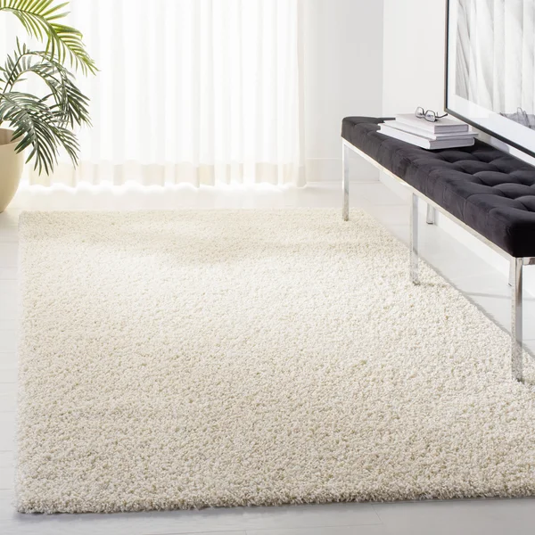 Safavieh Primo Shag PRM300A 5&3x22 x 7&6x22 Ivory Area Rug