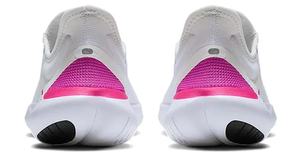 Nike Free RN 5.0 Performance Running Shoes - White/Laser Fuchsia/Summit White