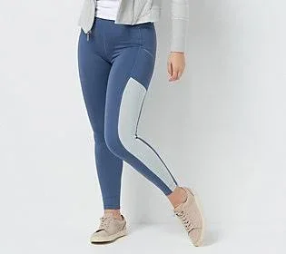 Mind Body Love by Peace Love World Regular CB Leggings, Size 3X, Indigo/Grey