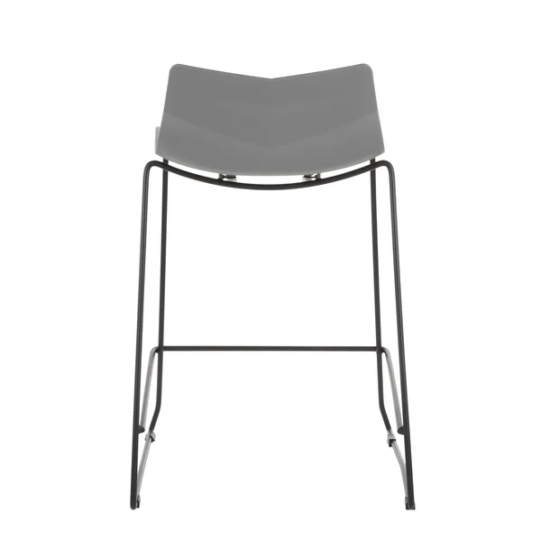 LumiSource Arrow Contemporary Counter Stool in Black and Grey Set of 2