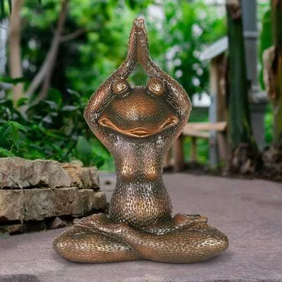 Meditating Frog Statue Bay Isle Home